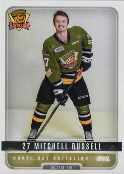 2018-19 Extreme North Bay Battalion (OHL) #4 Mitchell Russell Front