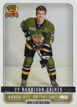 2018-19 Extreme North Bay Battalion (OHL) #8 Harrison Caines Front