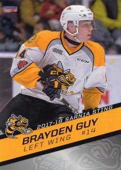 2017-18 Choice Sarnia Sting (OHL) #9 Brayden Guy Front