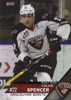 2016-17 Choice Vancouver Giants (WHL) #5 Calvin Spencer Front