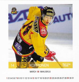 1997-98 Finnish Adbox Hockey-Box #FEB6 Aki Korhonen Front