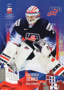2019 Taiga IIHF World Championship Team USA (unlicensed) #USA19/02 Thatcher Demko Front