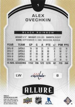2020-21 Upper Deck Allure - Black Rainbow #1 Alex Ovechkin Back