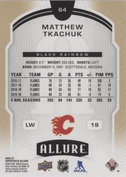 2020-21 Upper Deck Allure - Black Rainbow #64 Matthew Tkachuk Back