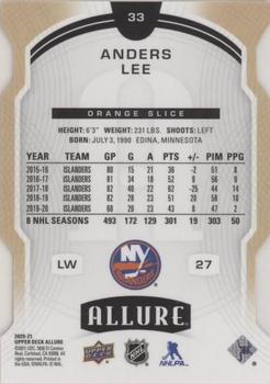 2020-21 Upper Deck Allure - Orange Slice #33 Anders Lee Back
