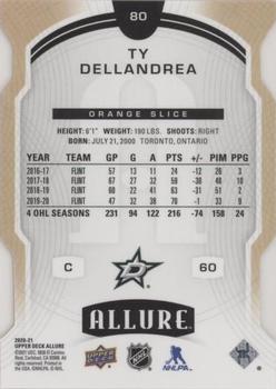 2020-21 Upper Deck Allure - Orange Slice #80 Ty Dellandrea Back