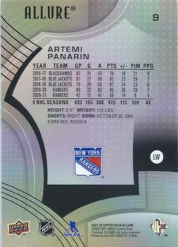 2021-22 Upper Deck Allure #9 Artemi Panarin Back