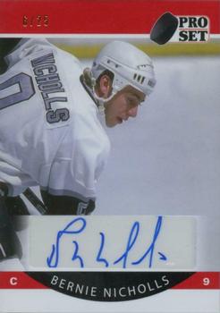 2020-21 Pro Set Memories - 1990-91 Hockey Autographs Red #A90-BN1 Bernie Nicholls Front