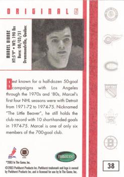 2003-04 Parkhurst Original Six Detroit - NHL All-Star FANtasy #38 Marcel Dionne Back