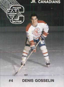 1991-92 Rayside-Balfour Jr. Canadians (NOJHL) #NNO Denis Gosselin Front