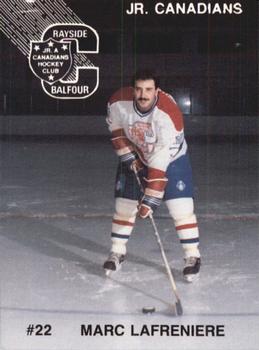 1991-92 Rayside-Balfour Jr. Canadians (NOJHL) #NNO Marc Lafreniere Front