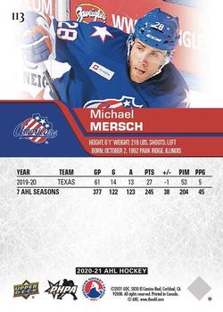 2020-21 Upper Deck AHL - UD High Gloss #113 Michael Mersch Back