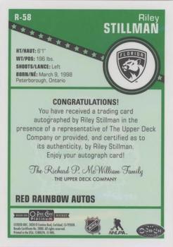 2020-21 O-Pee-Chee Platinum - 2019-20 O-Pee-Chee Platinum Update #R-58 Riley Stillman Back