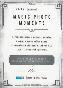 2021 OFS Classic The Final Series - Magic Photo Moments Red #MPM-035 Tomas Frolo Back