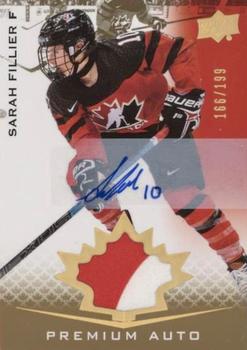 2021-22 Upper Deck Team Canada Juniors - Auto Patch #49 Sarah Fillier Front