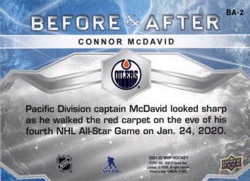 2021-22 Upper Deck MVP - Before and After #BA-2 Connor McDavid Back