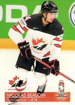 2021 IIHF World Hockey Championship Team Canada  (unlicensed) #2 Nicolas Beaudin Front