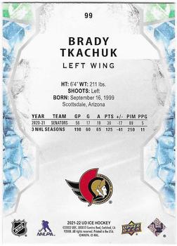 2021-22 Upper Deck Ice #99 Brady Tkachuk Back