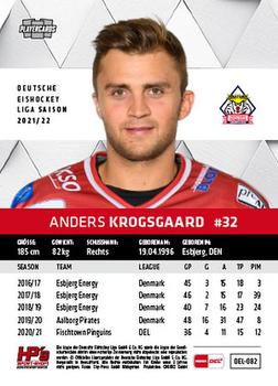 2021-22 Playercards (DEL) #DEL-082 Anders Krogsgaard Back