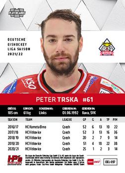 2021-22 Playercards (DEL) #DEL-097 Peter Trska Back