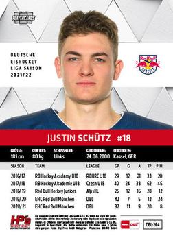 2021-22 Playercards (DEL) #DEL-264 Justin Schütz Back