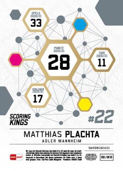 2021-22 Playercards (DEL) - Scoring Kings #DEL-SK-10 Matthias Plachta Back