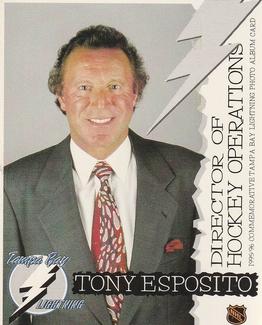 1995-96 Tampa Bay Lightning Photo Album Cards #NNO Tony Esposito Front
