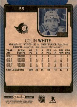 2021-22 O-Pee-Chee - Blue Border #55 Colin White Back