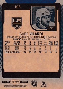 2021-22 O-Pee-Chee - Blue Border #103 Gabe Vilardi Back