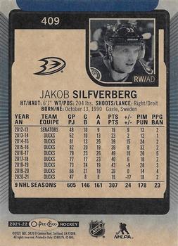 2021-22 O-Pee-Chee - Blue Border #409 Jakob Silfverberg Back