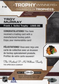 2021-22 O-Pee-Chee - Patches #P-18 Troy Murray Back