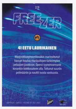 2021-22 Cardset Finland - Freezer #2 Eetu Laurikainen Back