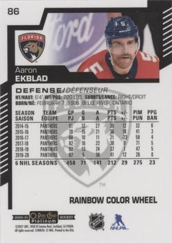 2020-21 O-Pee-Chee Platinum - Rainbow Color Wheel #86 Aaron Ekblad Back