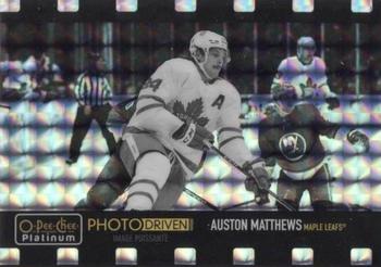 2020-21 O-Pee-Chee Platinum - Photo Driven Mosaic #PD-3 Auston Matthews Front