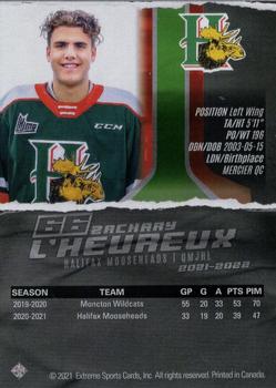 2021-22 Extreme Halifax Mooseheads (QMJHL) #18 Zachary L'Heureux Back