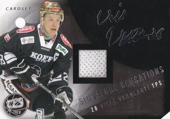 2011-12 Cardset Finland - Signature Sensations Redemption #NNO Ville Vahalahti Front