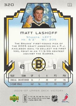 2006-07 Upper Deck - 2006-07 Upper Deck Victory Update #320 Matt Lashoff Back