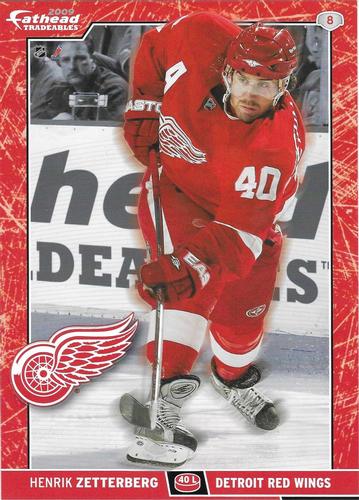 2009 Fathead NHL Tradeables #8 Henrik Zetterberg Front