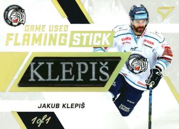 2021-22 SportZoo Tipsport ELH - Flaming Stick Nameplate #FS-JK Jakub Klepis Front