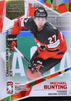 2021 BY Cards IIHF World Championship  (unlicensed) #CAN2021-46 Michael Bunting Front