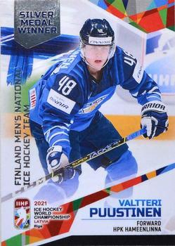 2021 BY Cards IIHF World Championship  (unlicensed) #FIN/2021-53 Valtteri Puustinen Front