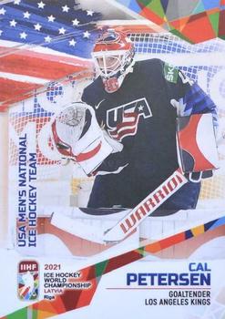 2021 BY Cards IIHF World Championship  (unlicensed) #USA2021-03 Cal Petersen Front
