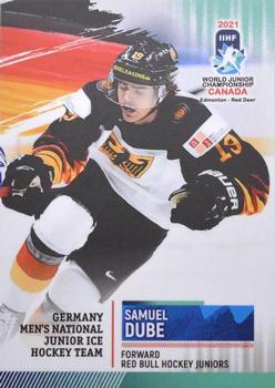 2021 BY Cards IIHF World Junior Championship #GERU202021-18 Samuel Dube Front