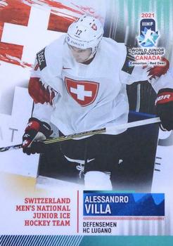 2021 BY Cards IIHF World Junior Championship  (unlicensed) #SUIU202021-06 Alessandro Villa Front