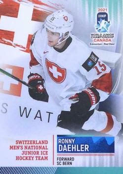 2021 BY Cards IIHF World Junior Championship  (unlicensed) #SUIU202021-19 Ronny Daehler Front