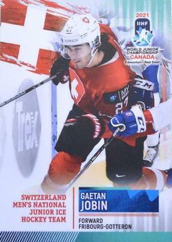 2021 BY Cards IIHF World Junior Championship #SUIU202021-23 Gaetan Jobin Front