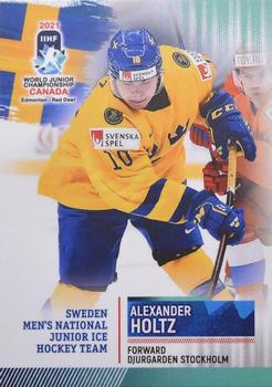 2021 BY Cards IIHF World Junior Championship #SWEU202021-10 Alexander Holtz Front