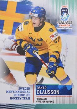 2021 BY Cards IIHF World Junior Championship #SWEU202021-19 Oskar Olausson Front
