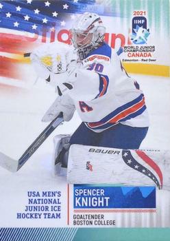 2021 BY Cards IIHF World Junior Championship  (unlicensed) #USAU202021-02 Spencer Knight Front