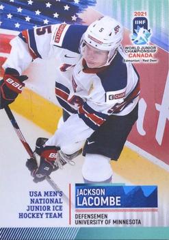 2021 BY Cards IIHF World Junior Championship  (unlicensed) #USAU202021-07 Jackson Lacombe Front